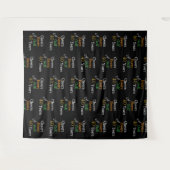 40歳の誕生日応援ビーズゴルフパーティー背景 タペストリー (正面(横))