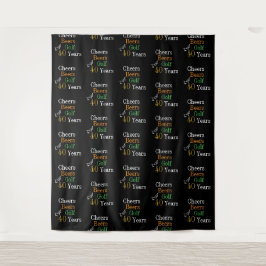 40歳の誕生日応援ビーズゴルフパーティー背景 タペストリー