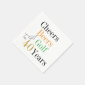 40歳の誕生日応援ビーズゴルフ誕生日パーティー スタンダードカクテルナプキン (角)