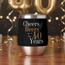 40歳の誕生日応援ビーズブラック金ゴールドパーティー