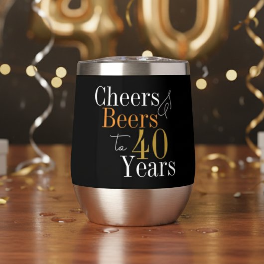 40歳の誕生日応援ビーズブラック金ゴールドパーティー