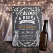 40歳の誕生日応援&ビーズチョーク素朴ボード 招待状