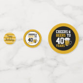 40歳の誕生日応援&ビールから40年 コンフェッティ (正面)