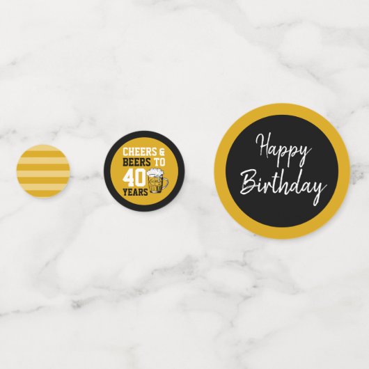 40歳の誕生日応援&ビールから40年 コンフェッティ (裏面)