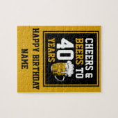 40歳の誕生日応援&ビールから40年 ジグソーパズル (横)