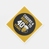 40歳の誕生日応援&ビールから40年 スタンダードランチョンナプキン (角)