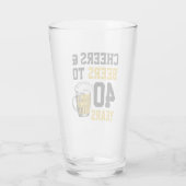 40歳の誕生日応援&ビールから40年 タンブラーグラス (裏面)