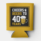 40歳の誕生日応援&ビールから40年 缶クーラー (正面)