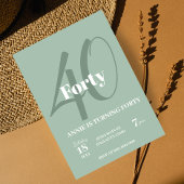 40歳の誕生日招待状エレガントパーティー 招待状