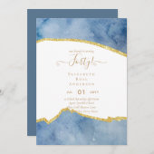 40歳の誕生日招待状グラマーガーリーモダンおもしろい 招待状 (正面/裏面)