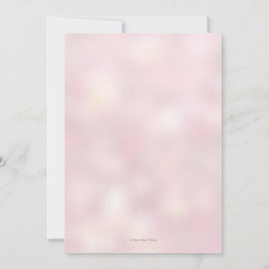 40歳の誕生日招待状ジオピンクと金ゴールド 招待状 (裏面)