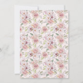 40歳の誕生日招待状ピンクフローラ 招待状 (裏面)