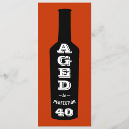 40歳の誕生日招待状ワイン完璧に老いた 招待状