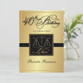 40歳の誕生日招待状 - てんびん座 招待状 (スタンド正面)