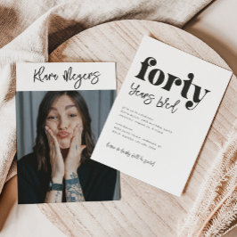 40歳の誕生日招待状 |写真40th誕生日 招待状