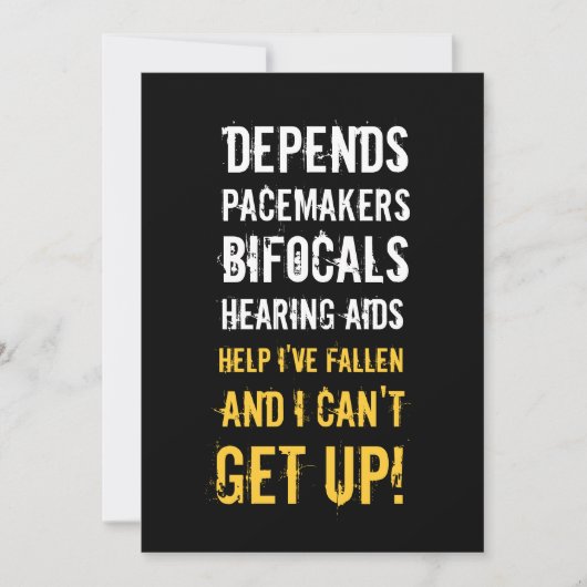 40歳の誕生日招待状 - 年をとった人々 招待状 (正面)