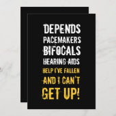 40歳の誕生日招待状 - 年をとった人々 招待状 (正面/裏面)