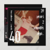 40歳の誕生日招待状 招待状 (正面/裏面)