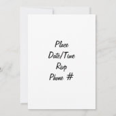 40歳の誕生日招待状 招待状 (裏面)