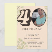 40歳の誕生日招待状 招待状 (正面/裏面)