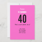 40歳の誕生日招待状-母のボランティアヒーロー 招待状 (裏面)