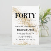 40歳の誕生日招待状(男性用) 招待状 (スタンド正面)