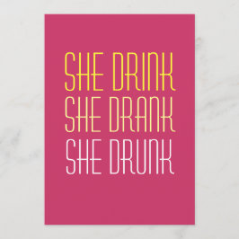 40歳の誕生日招待状 - 飲んで、飲んで、飲みまくろう 招待状