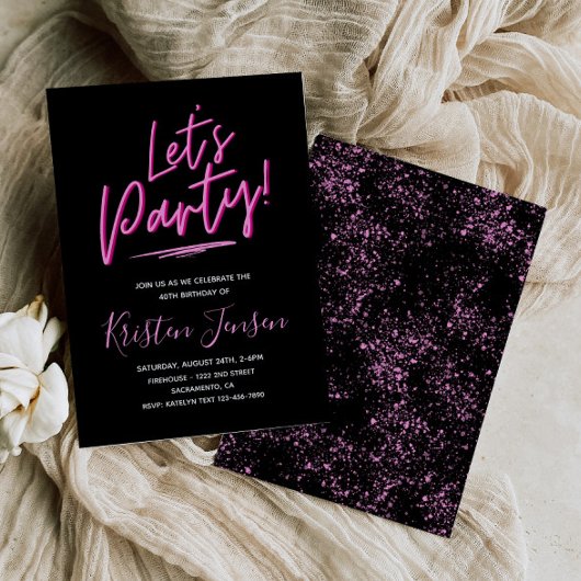 40歳の誕生日招待状 | 40th誕生日パーティー 招待状