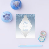 40歳の誕生日招待状 HER ガーリー グラマラス グリッター チラシ (シングル)