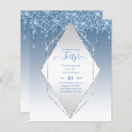 40歳の誕生日招待状HERガーリー Glamorグリッター