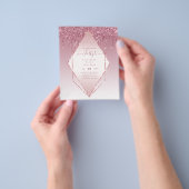 40歳の誕生日招待状HERガーリー Glamorグリッター チラシ (手)