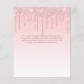 40歳の誕生日招待状HERガーリー Glamorグリッター チラシ (裏面)