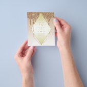 40歳の誕生日招待状HERガーリー Glamorグリッター チラシ (手)