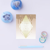 40歳の誕生日招待状HERガーリー Glamorグリッター チラシ (シングル)