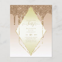 40歳の誕生日招待状HERガーリー Glamorグリッター