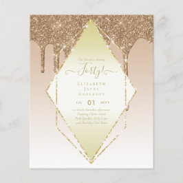 40歳の誕生日招待状HERガーリー Glamorグリッター チラシ