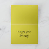 40歳の誕生日猫パーティ40年40 サンキューカード (内部)