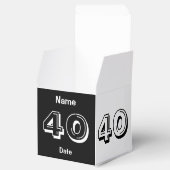 40歳の誕生日白黒パーソナライズされたお願いボックス フェイバーボックス (オープン)