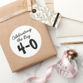 40歳の誕生日祝-'s the Big 40th Stickers ラウンドシール