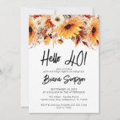 40歳の誕生日秋フローラ 招待状 (正面)