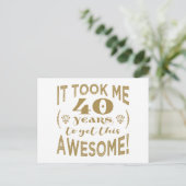40歳の誕生日素晴らし ポストカード (スタンド正面)