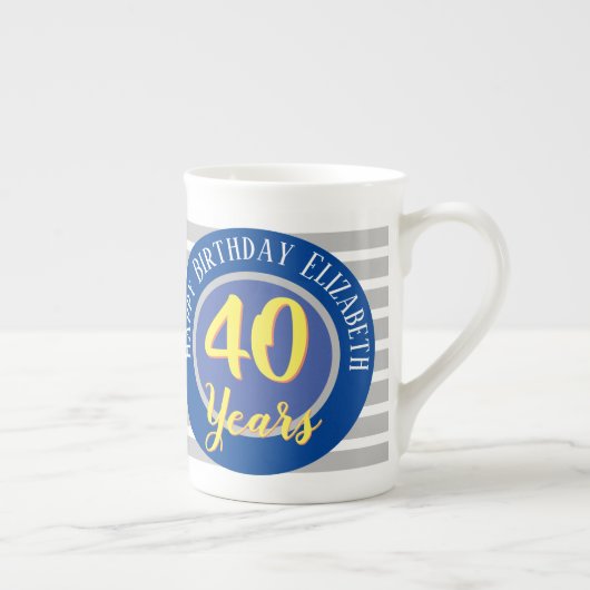 40歳の誕生日記念 ボーンチャイナマグカップ (右)