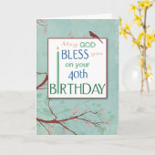 40歳の誕生日賛美、あなた カード (黄色い花)