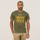 40歳の誕生日贈答品1973年アメリカ・クラシック軍V200 Tシャツ (正面フル)