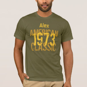 40歳の誕生日贈答品1973年アメリカ・クラシック軍V200 Tシャツ