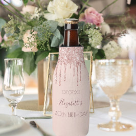 40歳の誕生日赤面バラ金ゴールドグリッタードライブ名 ボトルクーラー