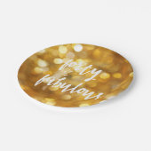 40歳の誕生日金ゴールドの輝き ペーパープレート (アングル)