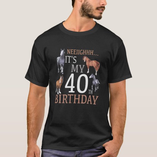 40歳の誕生日馬好き40歳の誕生 Tシャツ (正面)