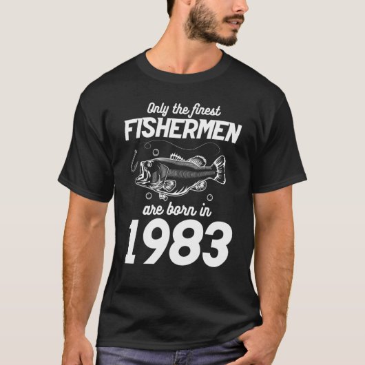 40歳の誕生日魚釣り40歳の漁師1983 1 Tシャツ (正面)