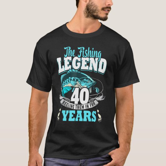 40歳の誕生日魚釣り40歳の漁師1983 2 Tシャツ (正面)
